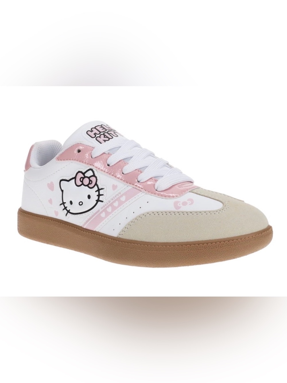 Hello Kitty White Pink and Brown Casual Sneakers NWT Size 11
